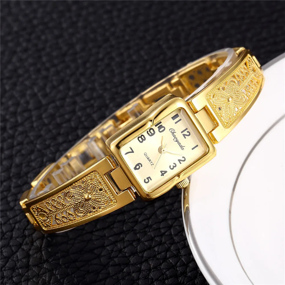 2025 Women Watches Top Brand Luxury Wristwatches Ladies Fashion Gold Stainless Steel Bracelet Watch Female Elegant Clock Women
