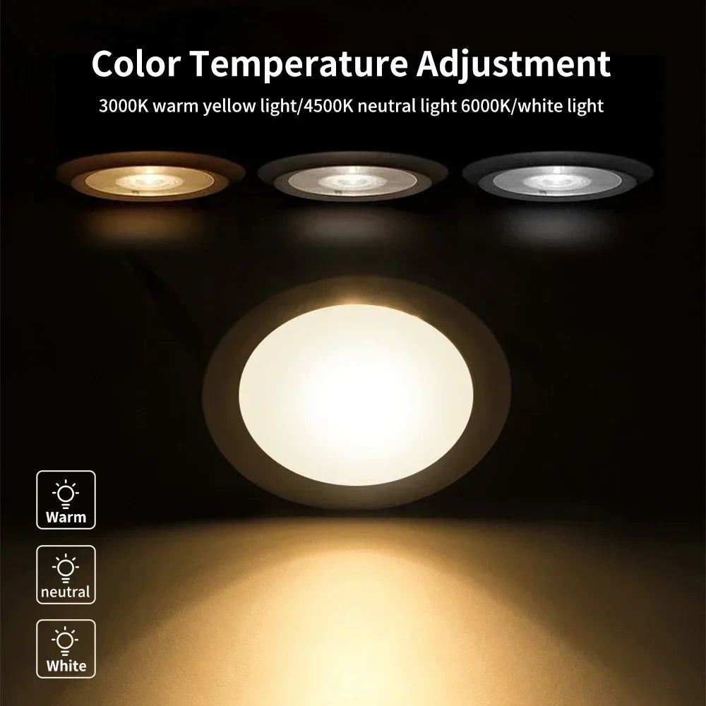 TNCE Tuya Bluetooth 10/15W Dimmable LED RGB Color Ceiling Lamp Smart Ceiling Round Downlight Smart Life APP Remote Control