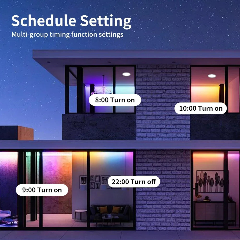 TNCE Tuya Bluetooth 10/15W Dimmable LED RGB Color Ceiling Lamp Smart Ceiling Round Downlight Smart Life APP Remote Control